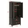 Prepac Yaletown Armoire In Black Finish - 21-in X 72-in X 31.5-in