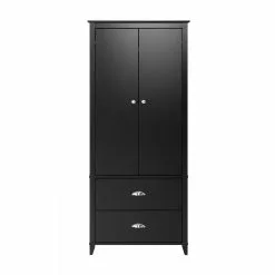 Prepac Yaletown Armoire In Black Finish - 21-in X 72-in X 31.5-in -Prepac Shop 330746105 MainImage 001