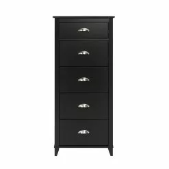 Prepac Yaletown 5-Drawer Tall Chest In Black Finish - 23-in X 16-in X 52.5-in -Prepac Shop 330746107 AlternateImage2