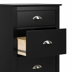 Prepac Yaletown 5-Drawer Tall Chest In Black Finish - 23-in X 16-in X 52.5-in -Prepac Shop 330746107 AlternateImage5