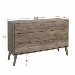 Prepac Milo 6-drawer Dresser In Drifted Gray Finish - 52.25-in -Prepac Shop 330746112 AlternateImage8