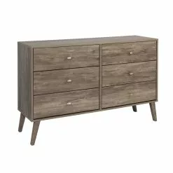 Prepac Milo 6-drawer Dresser In Drifted Gray Finish - 52.25-in -Prepac Shop 330746112 MainImage 001