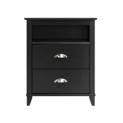 Prepac Yaletown 2-Drawer Tall Nightstand, Black -Prepac Shop 330746113 AlternateImage3