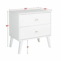 Prepac Milo 2-drawer Nightstand, White -Prepac Shop 330746114 AlternateImage8
