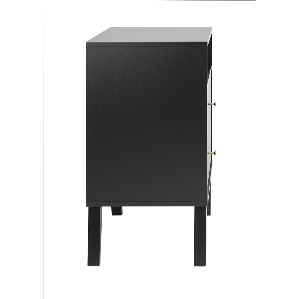 Prepac Milo 2-drawer Tall Nightstand With Open Shelf, Black 6 Prepac Milo 2-drawer Tall Nightstand With Open Shelf, Black - Image 4