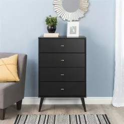 Prepac Milo 4-drawer Chest In Black Finish - 26.5-in X 16-in X 41-in -Prepac Shop 330746118 AlternateImage1