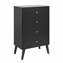 Prepac Milo 4-drawer Chest In Black Finish - 26.5-in X 16-in X 41-in -Prepac Shop 330746118 AlternateImage2