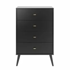 Prepac Milo 4-drawer Chest In Black Finish - 26.5-in X 16-in X 41-in -Prepac Shop 330746118 AlternateImage3
