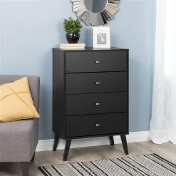 Prepac Milo 4-drawer Chest In Black Finish - 26.5-in X 16-in X 41-in -Prepac Shop 330746118 AlternateImage5