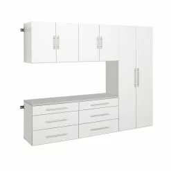 Prepac HangUps 5-Piece Storage Cabinet Set - 90-in - White -Prepac Shop 330768942 MainImage 001