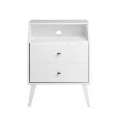 Prepac Milo 2-Drawer Night Stand With Angled Top - White -Prepac Shop 330768943 AlternateImage2