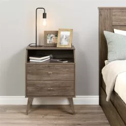 Prepac Milo 2-Drawer Night Stand With Angled Top - Drifted Gray -Prepac Shop 330768950 AlternateImage4