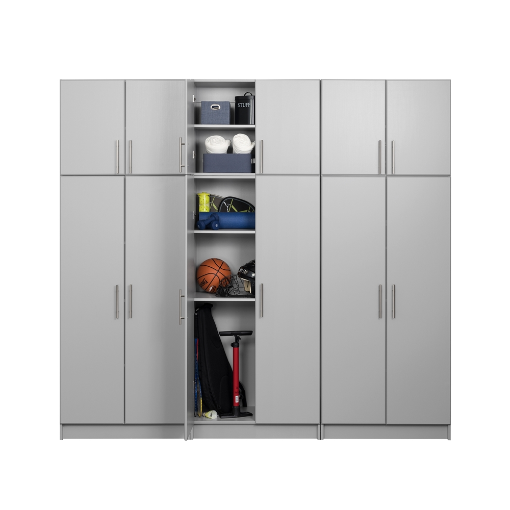 Prepac Elite 6-Piece Storage Set - 96-in - Grey 5 Prepac Elite 6-Piece Storage Set - 96-in - Grey - Image 3