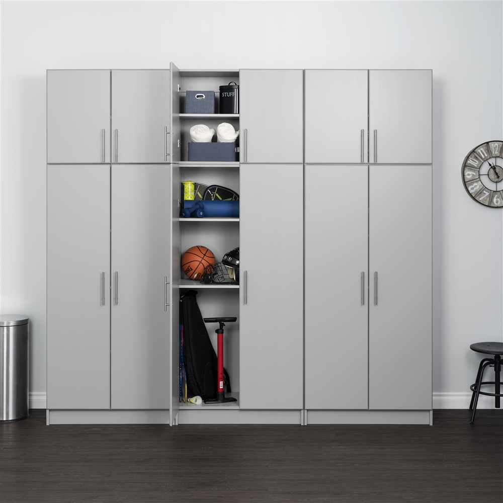 Prepac Elite 6-Piece Storage Set - 96-in - Grey 3 Prepac Elite 6-Piece Storage Set - 96-in - Grey