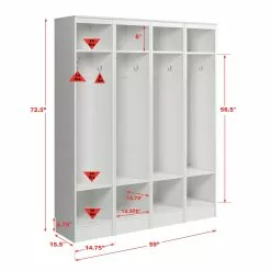 Prepac Narrow Entryway Organizer - Set Of 4 - White -Prepac Shop 330768982 AlternateImage4