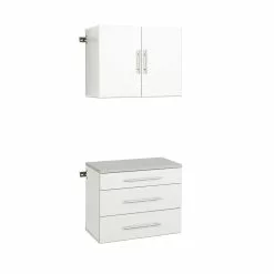 Prepac HangUps 2-Piece Storage Cabinet Set - 30-in - White -Prepac Shop 330768988 MainImage frCA