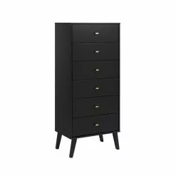 Prepac Milo Tall 6-Drawer Chest - Black -Prepac Shop 330768991 MainImage 001