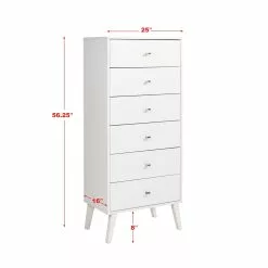 Prepac Milo Tall 6-Drawer Chest - White -Prepac Shop 330768992 AlternateImage5
