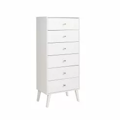 Prepac Milo Tall 6-Drawer Chest - White