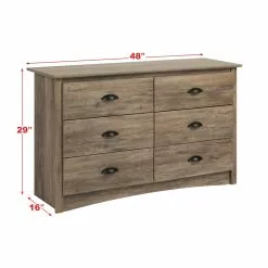 Prepac Salt Spring Kids 6-Drawer Dresser - Drifted Gray -Prepac Shop 330768993 AlternateImage6