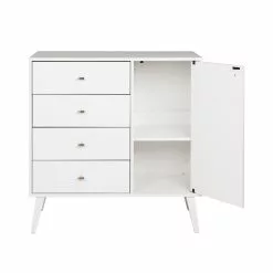 Prepac Milo 4-Drawer Chest With Door - White 17 Prepac Milo 4-Drawer Chest With Door - White -Prepac Shop 330769001 AlternateImage2