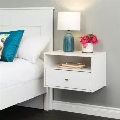 Prepac Bedroom White Nightstand