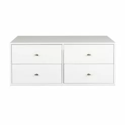 Prepac White 4-Drawer Double Dresser