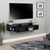 Prepac Black Wall-Mounted Console