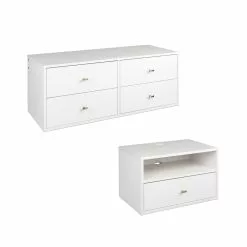 Prepac Floating Bedroom White Hanging Dresser And Nightstand Set 17 Prepac Floating Bedroom White Hanging Dresser And Nightstand Set -Prepac Shop 330793071 MainImage 001