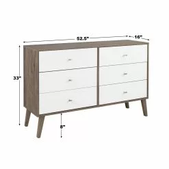 Prepac Milo Drifted Grey/white 6-drawer Double Dresser 15 Prepac Milo Drifted Grey/white 6-drawer Double Dresser -Prepac Shop 330847753 AlternateImage8