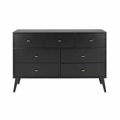 Prepac Milo Black 7-drawer Standard (horizontal) Dresser -Prepac Shop 330847754 MainImage 001