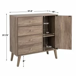 Prepac Milo Drifted Grey 4-drawer Combo Dresser -Prepac Shop 330847755 AlternateImage8