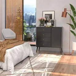 Prepac Milo Black 4-drawer Combo Dresser -Prepac Shop 330847756 AlternateImage4