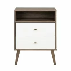 Prepac Milo Drifted Grey/White Nightstand -Prepac Shop 330847757 MainImage 001