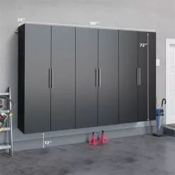 Prepac HangUps 108-in X 72-in Black Composite Wood - Storage Set K (3-Pack) -Prepac Shop 330915417 AlternateImage3