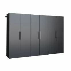 Prepac HangUps 108-in X 72-in Black Composite Wood - Storage Set K (3-Pack) -Prepac Shop 330915417 MainImage 001