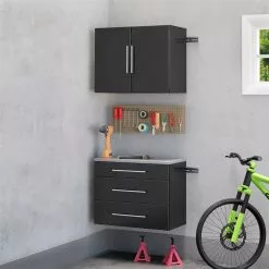 Prepac HangUps 30-in X 72-in Black Composite Wood - Storage Set A (2-Pack) -Prepac Shop 330915419 AlternateImage1