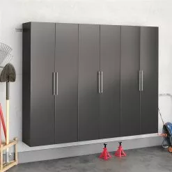 Prepac HangUps 90-in X 72-in Black Composite Wood - Storage Set D (3-Pack) -Prepac Shop 330915420 AlternateImage2