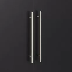 Prepac HangUps 36-in X 72-in Black Composite Wood Large Storage Cabinet