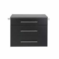Prepac HangUps 30-in X 24-in Black Composite Wood Drawer Base Storage Cabinet