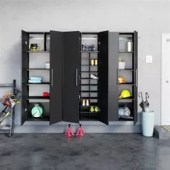 Prepac HangUps 90-in X 72-in Black Composite Wood - Storage Set J (3-Pack) -Prepac Shop 330915432 AlternateImage1