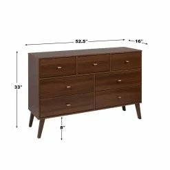 Prepac Milo Cherry Pine Contemporary 7-Drawer Dresser -Prepac Shop 330928837 AlternateImage8