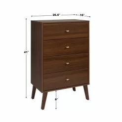Prepac Milo Cherry Pine Contemporary 4-Drawer Chest -Prepac Shop 330928839 AlternateImage8