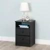 Prepac Astrid 2-Drawer Black Pine Nightstand -Prepac Shop 330981239 AlternateImage1