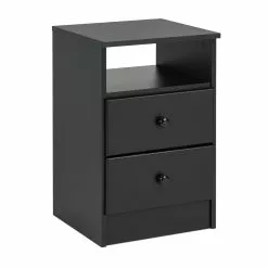 Prepac Astrid 2-Drawer Black Pine Nightstand -Prepac Shop 330981239 MainImage 001