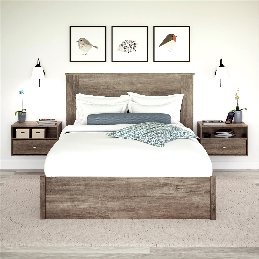 Prepac Drifted Grey Pine Nightstand With Open Shelf 7 Prepac Drifted Grey Pine Nightstand With Open Shelf - Image 5