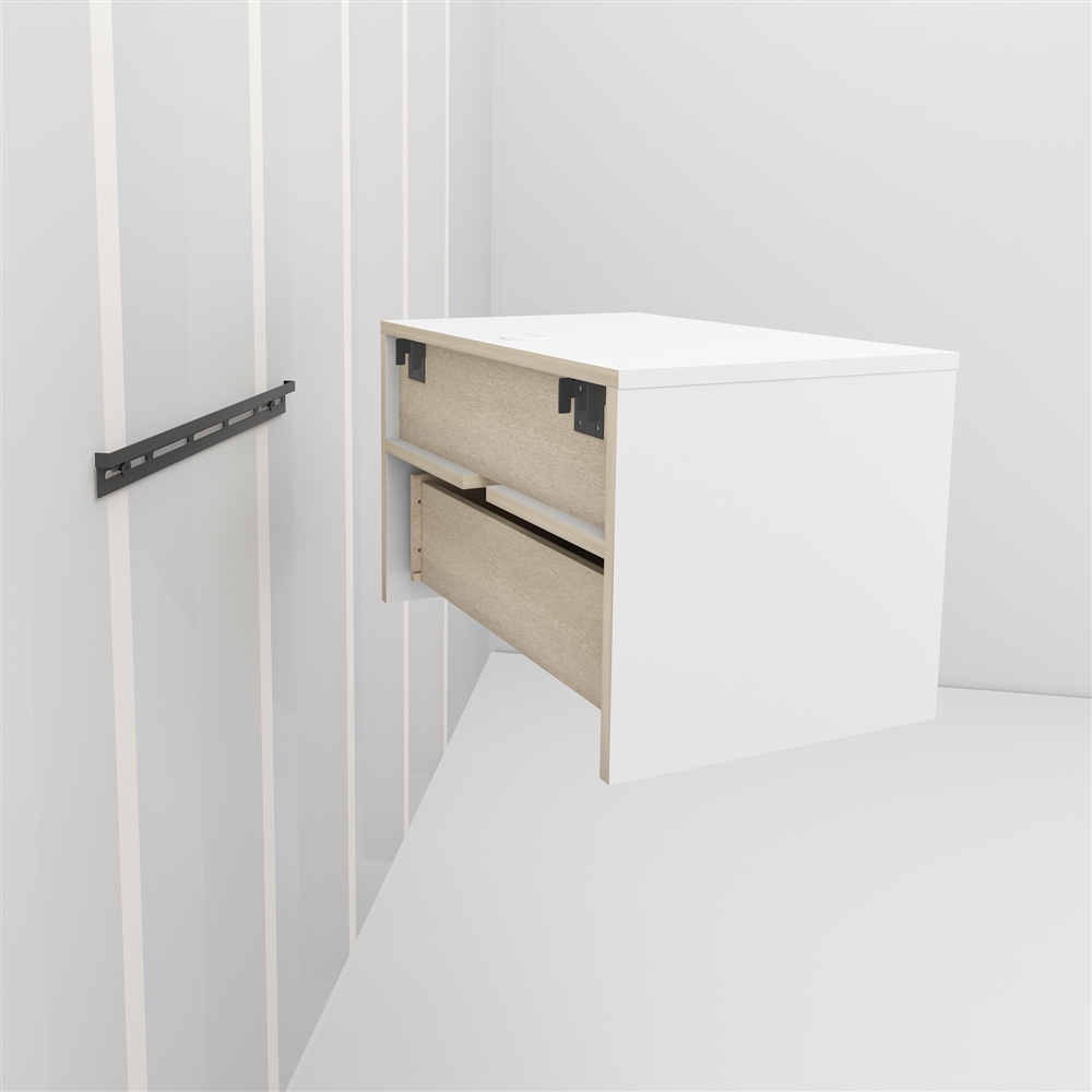 Prepac Drifted Grey Pine Nightstand With Open Shelf 5 Prepac Drifted Grey Pine Nightstand With Open Shelf - Image 3