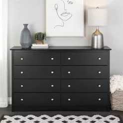 Prepac Sonoma Black Pine 8-Drawer Double Dresser -Prepac Shop 331062694 AlternateImage3