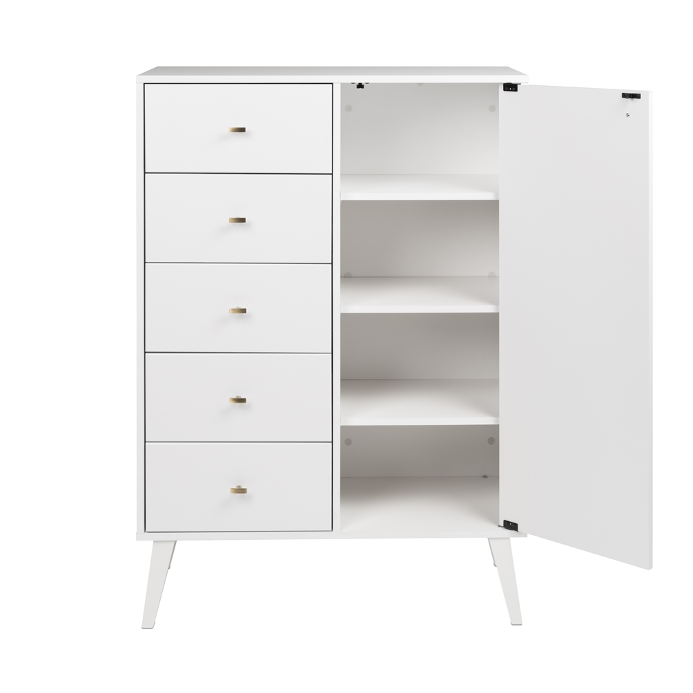 Prepac Milo White Pine 5-Drawer Combo Dresser 6 Prepac Milo White Pine 5-Drawer Combo Dresser - Image 4