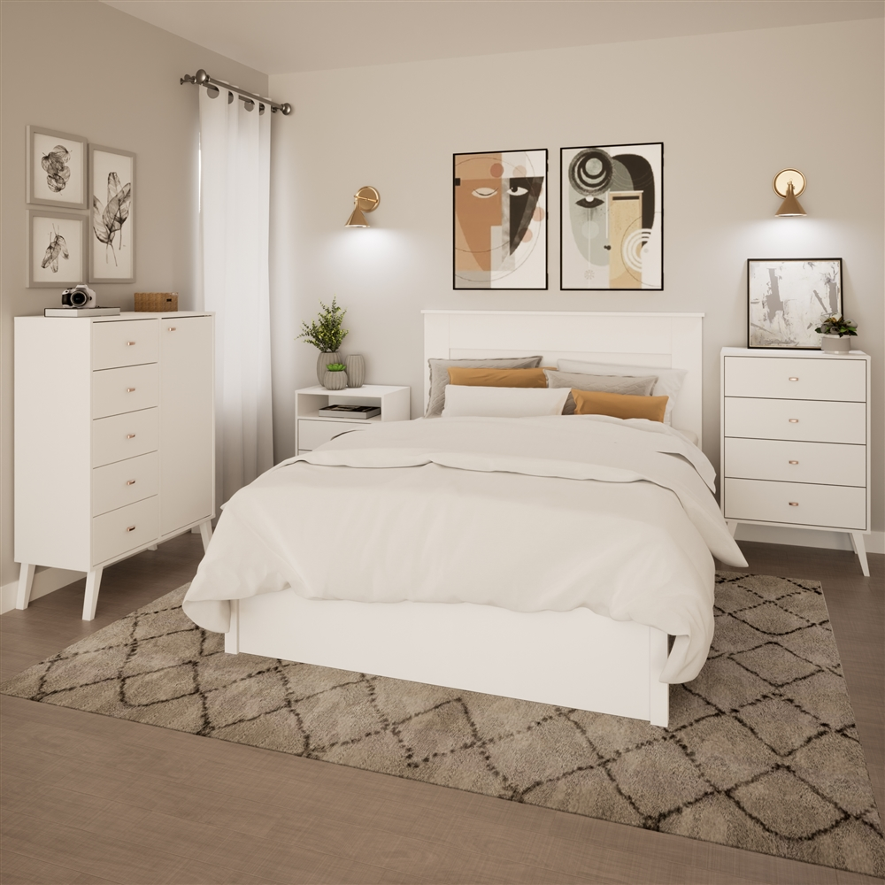 Prepac Milo White Pine 5-Drawer Combo Dresser 4 Prepac Milo White Pine 5-Drawer Combo Dresser - Image 2